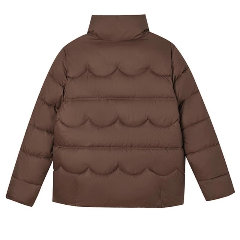 Short Down Jacket Women's Winter Vertical Collar Solid Color Jacket Warm Coat