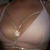 European And American Rhinestone Body Chain Simple Chest Chain Bra, Sexy Shiny Cross Geometric Circle Integrated Chain Bra