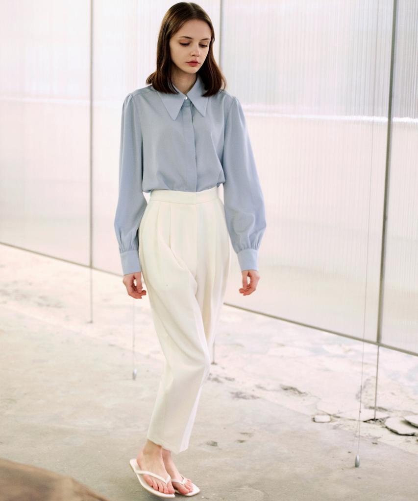 Rank 5 [Mudy] Big Collar Blouse [] Big Collar BlouseSky Blue