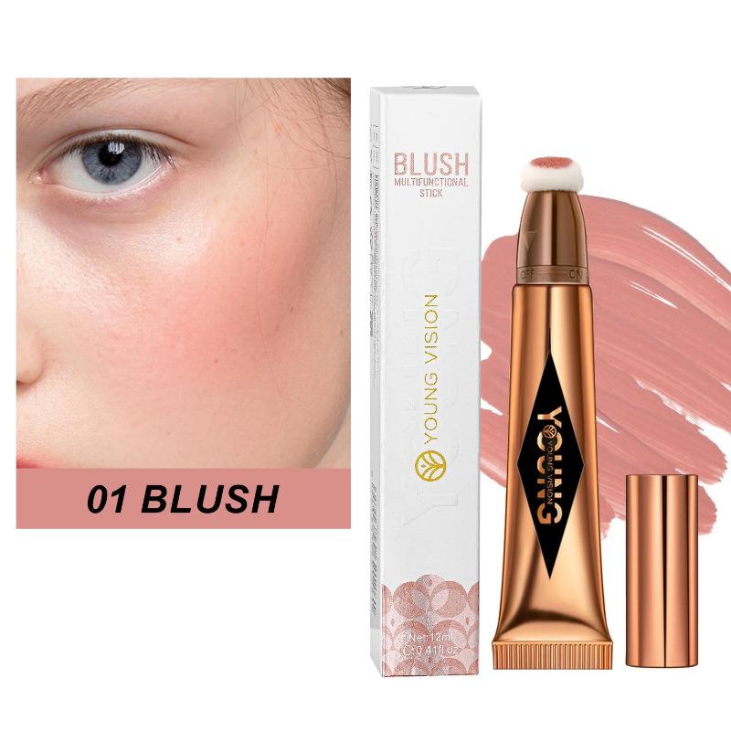 Air Cushion Blush Highlighter Stick Multi-Color Optional Waterproof and Sweat Proof Liquid Blush