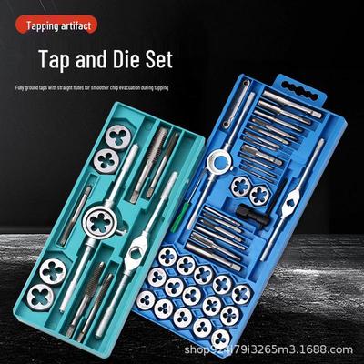 12/20/40-Piece Taper Tap & Die Set with Full Specs - Hand Taps & Round Dies