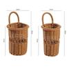 Brown Wall Mounted Storage Basket Hand-weave Flower Basket Durable Hanging Basket  Home Decoration