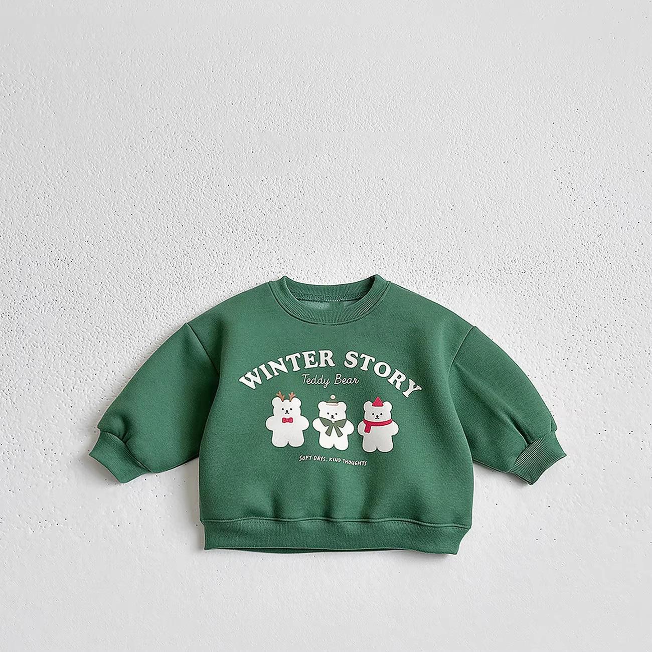 

For Boys and Girls, New Year and Christmas Children s Clothing Creates Festive Atmosphere. Choose A Stylish Red Autumn and Winter Christmas Hoodie 120cm зелений