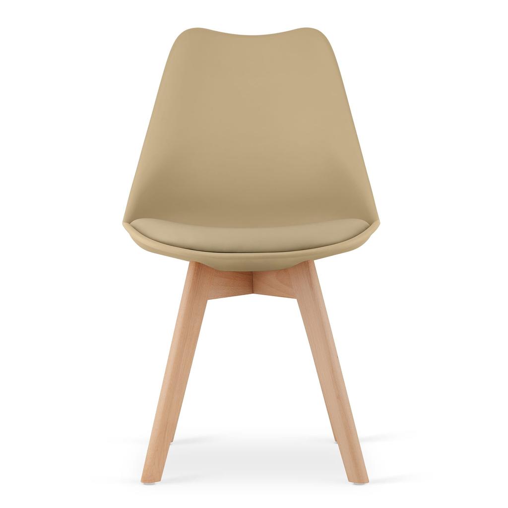 MARK chair - dark beige / natural legs x 3