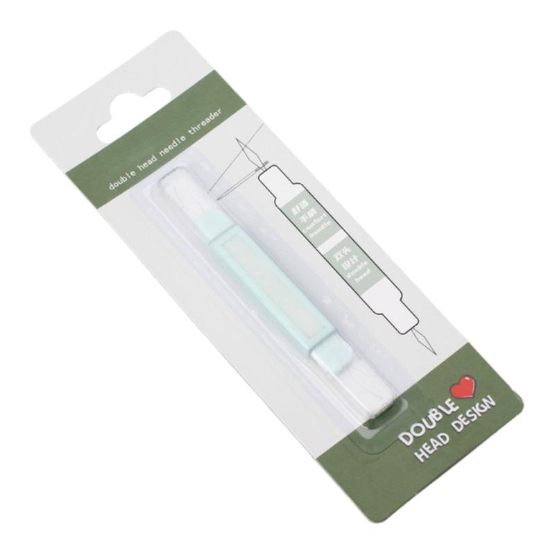 

Double Headed Threader Pen Shape Needle Threader with Protective Lid Threading Tool for Sewing and Embroidery Project 1 синий