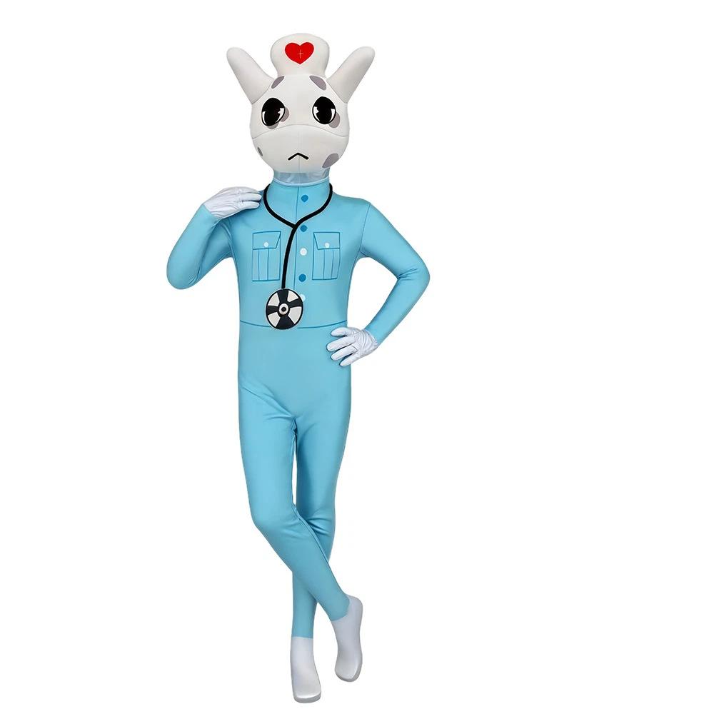 Hra Nemocnica pre zvieratá Cosplay Kostým Monštrum Kombinéza Kostým Kreatívny Králik Halloweensky Kostým Kostým na Hračkovú Performance 110CM blue