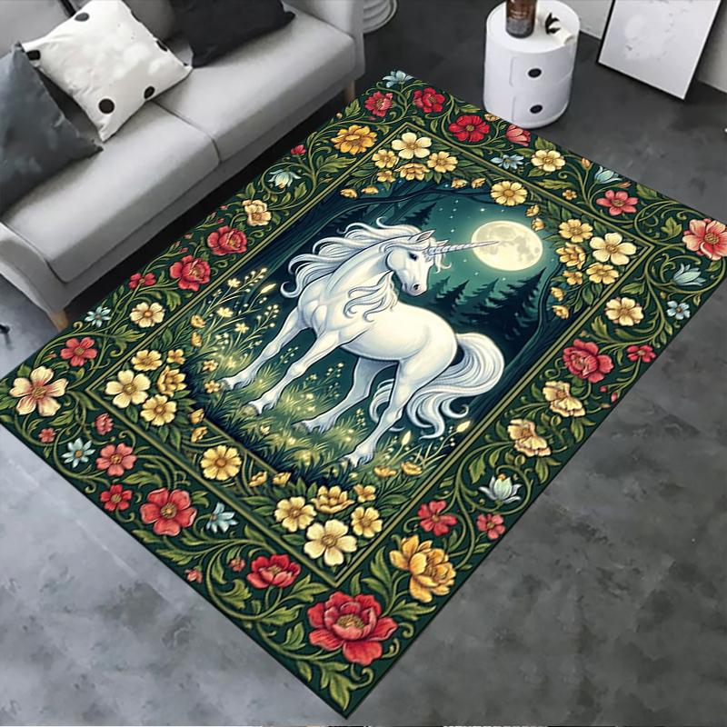2025 New Unicorn Animal Carpet Rug for Living Room Bedroom Home Sofa Decoration,Kids play Non-slip Floor Mat136