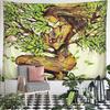 Meditation Woman Tree Tapestry Wall Hanging Spiritual Surreal Art Decor for Bedroom Living Room