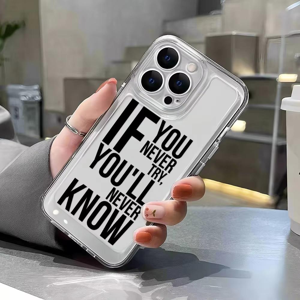 English Sentence pattern Clear Phone Case For Xiaomi Mi Poco X6Pro X6 X7 X5 Pro Mi Poco F7 Pro F6 F5 Silicone Cover