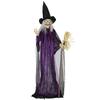 6ft Animated Witch Decoration, with Sound - Purple/White