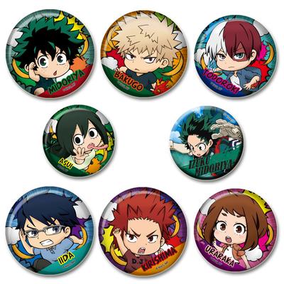 Insignia de Anime My Hero Academia de 32/44/58 mm, broche de dibujos animados de Midoriya Izuku/Bakugou Katsuki/Todoroki Shoto, alfileres, mochila, ropa, accesorio de regalo