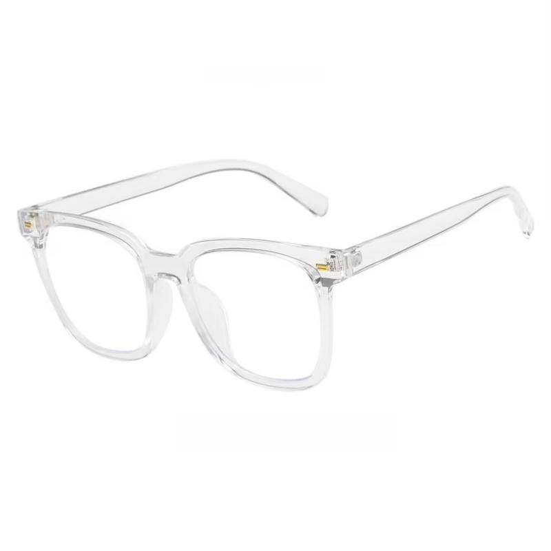 Large Frame Glasses Anti-blue Transparent Lenses Retro Classic Casual Women's Sunglasses Suitable for Daily Reading