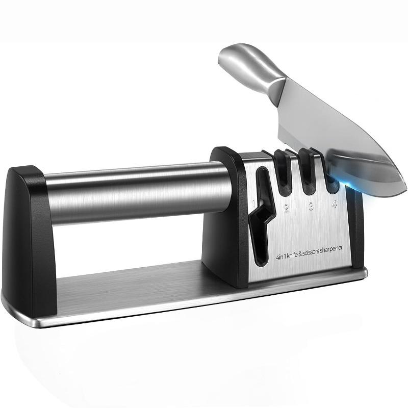 1PC Knife Sharpening Artifact, Household Fast Manual Kitchen Vegetable Sharpening Scissors Multi-functional Sharpening Stone