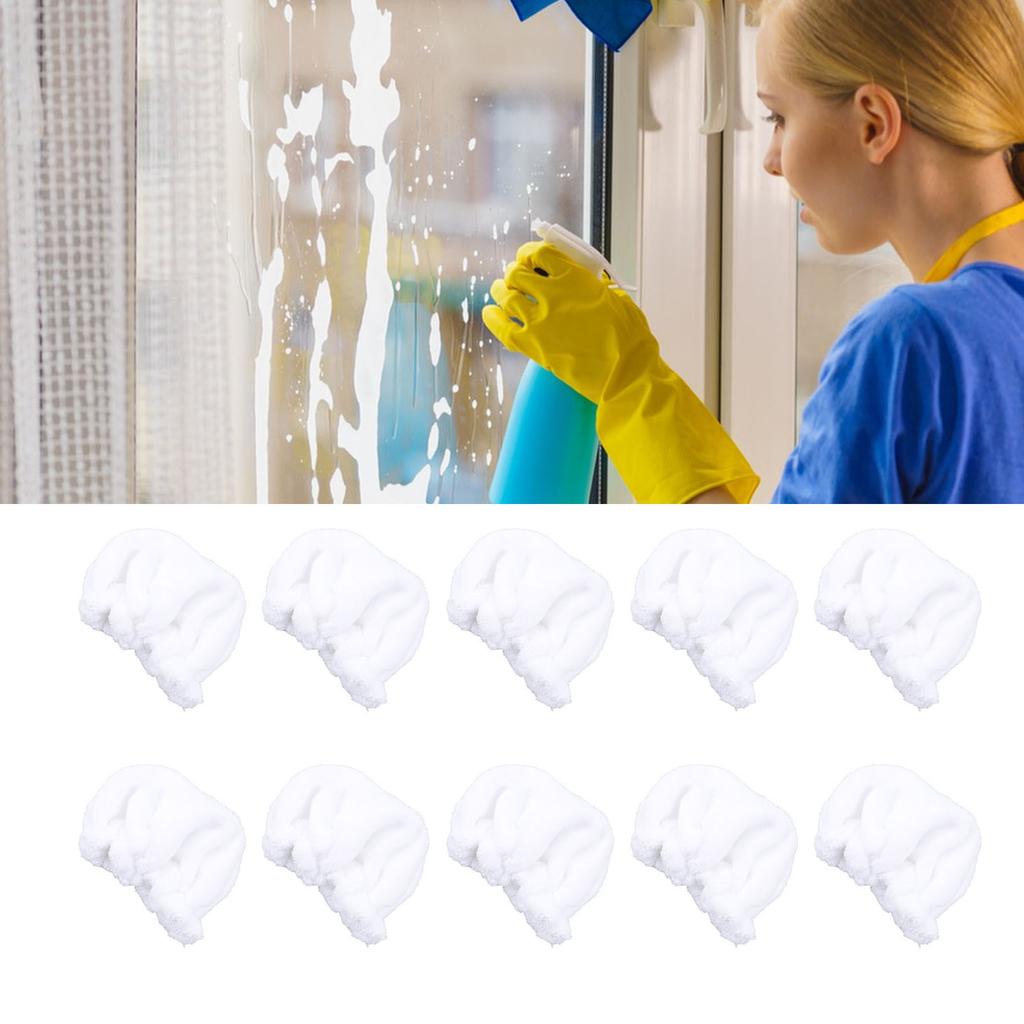 10pcs Steam Cleaner Cleaning Pads Thickened Reusable Washable Microfiber Cloths Steam Mop Replacement Pads