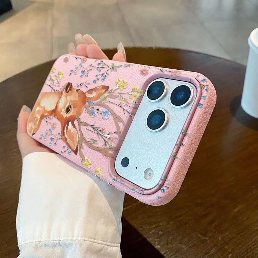 Deer Plum Blossom Phone Case For Iphone 12 14 Case Phone 17air 16 15 14 13 12 11 8 7 Pro Max Mobile Protective Case Funda Cover