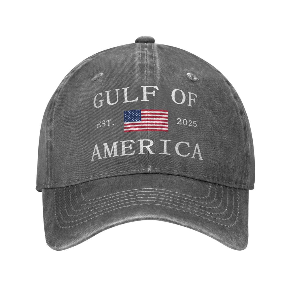 Gulf of America Print Cap for Men Women Cotton  Trucker Hat Lerisure Headwear Baseball Cap Adjustable
