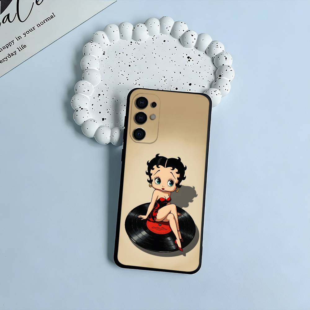 

Classic Character Anime B-Bettys Boops Black Soft Silicone Phone Case for Samsung S25, S24, S21, S22, S23, S30, Ultra, FE, Lite Samsung S20ULTRA5G
