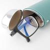 BT Oval Glasses Dark Italian Simple Hard Gift Slip-On Case, Brown, A-INL-3901, Leather-Wrapped Leather, Type,