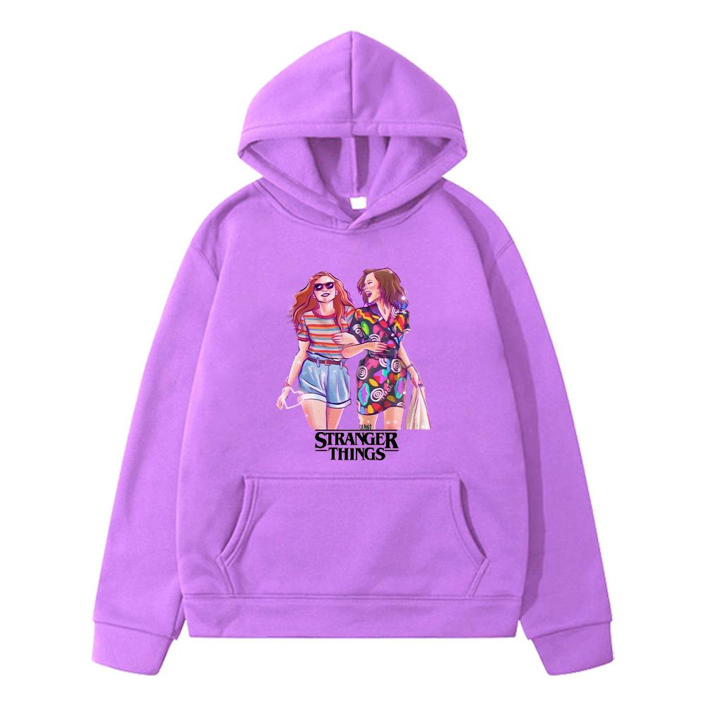 Autumn Stranger Things Print Anime Hoodie Fleece Sweatshirt Kawaii Jacket Hoodies Boys Pullover Y2k Sudadera Kids Clothes Girls
