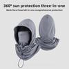 Summer sun protection hat with ice silk face mask, full-face head cover and neck protector for men and women, breathable nylon outdoor accessory