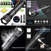 Powerful Xhp50 Led Flashlight With Usb Rechargeable Feature Ideal For Outdoor Camping And Emergency Situations