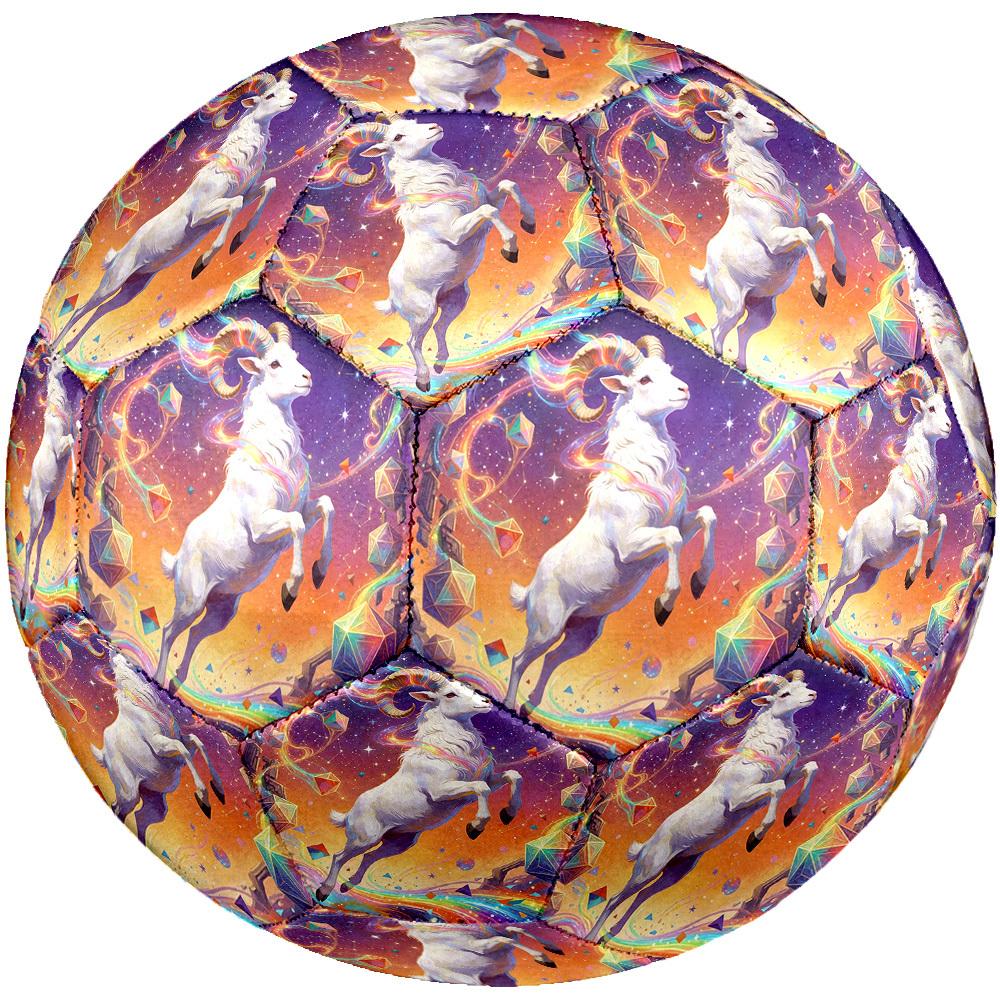 1pc Celestial Goat Journey Theme Soccer Ball Football, Size 5, Lightweight PVC, Durable Outdoor Training Soccer Ball, Gift M61465