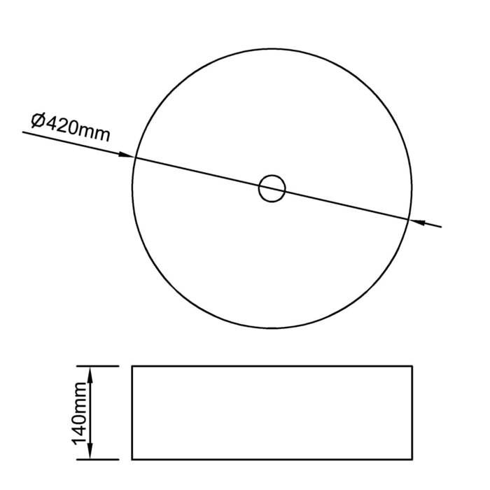 Vasque en céramique - VIDAXL - Rond - Noir - Design moderne et élégant