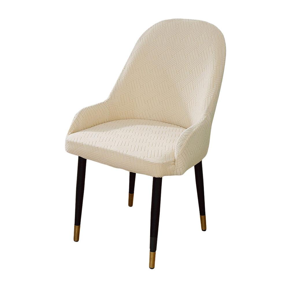 High-elastic Dining Chair Cover Curved Stool Slipcover Integrated Seat Cover  for Home Decoration