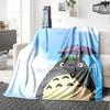 1pc Totoro Friends Forest Flannel Blanket,Ultra Soft Warm Plush Throw for Home Bedroom Bed Sofa Cover Camping Picnic Gift Y7171