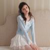 CEST MOIDEW Cest_Heart Pattern Lace Cropped Top