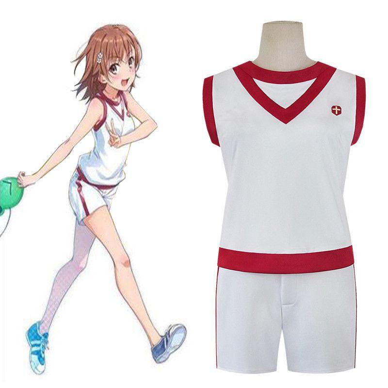 Toaru Kagaku Anime No Railgun Misaka Mikoto Cosplay Costume Sportswear Outdoor