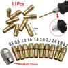 11Pcs 0.5-3.2mm Brass Drill Chucks Collet Bits 4.8mm Shank Screw Nut Replacement