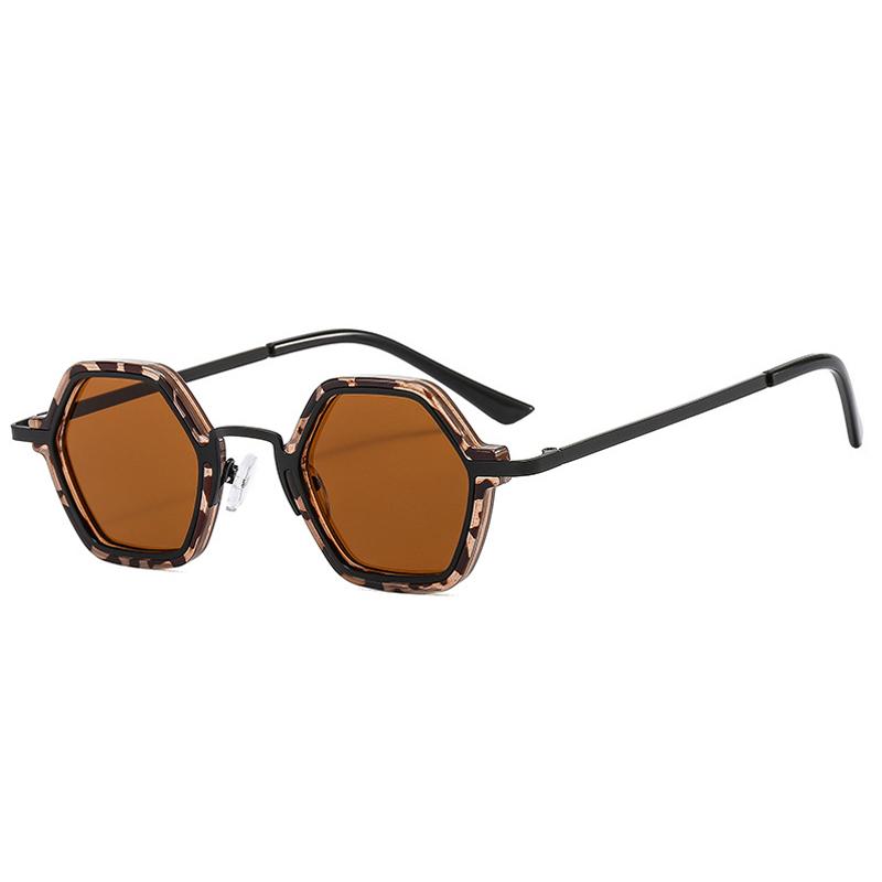 SHAUNA Retro Punk Men Polygon Square Sunglasses Fashion Clear Ocean Gradient Lens Eyewear Women Trending Sun Glasses UV400