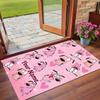 Crystal Velvet Rug Custom Name Text, Soft Non Slip Floor Mat Home DecorCourage the Cowardly Dog