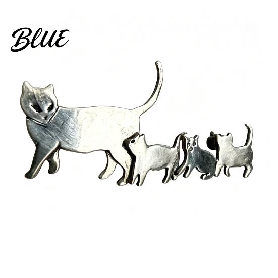 Gift for Cat Lovers Cute Family Brooch Mom And Kittens