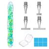Ergonomic Diamond Painting Art Dot Drill Pen Kit With 4pcs Slim Thread Stainless Steels Metal Pen Heads Roller Tool Accessories