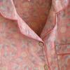 New Women's Spring and Autumn Pajama Set 100% Cotton Jacquard Long Sleeve Two Piece Simple Cardigan Home Furnishing