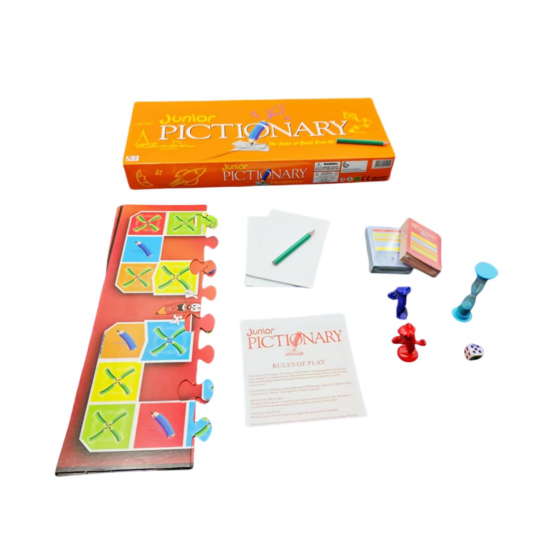 Junior Pictionary: the Fast-Paced Drawing & Guessing Board Game a Lively Interactive Board/Card Game — Perfect for Gatherings,
