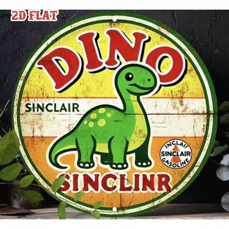 Metal Poster Retro Sinclair Dino Gas Station Garage Wall Art