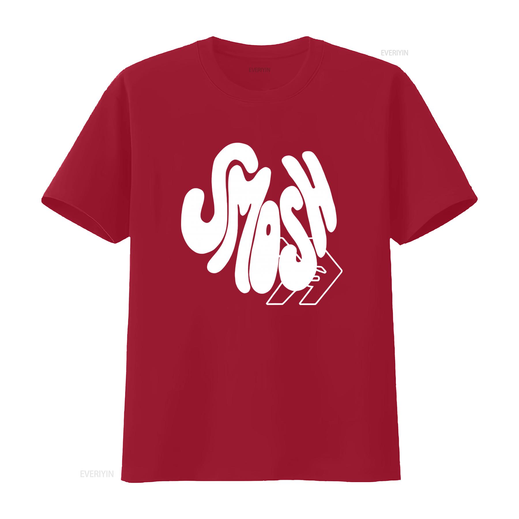 Smosh Groovy Logo Print T Shirt for Fashion Casual vintage Washed Unisex graphic Comfortable Top For Everyday Wear streetwear S