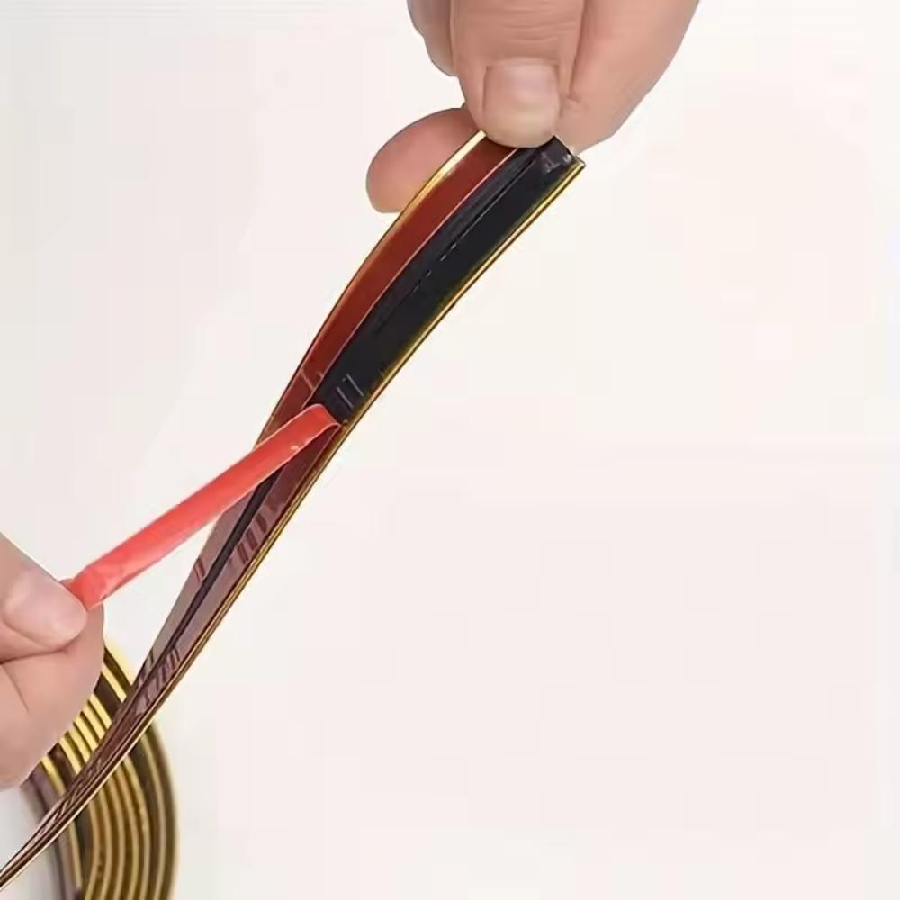 1pc 118.11inX1.18in Self-Adhesive Wall Corner Decor Strip Anti-collision Mirror Wall Sticker Internal External Corner Decor