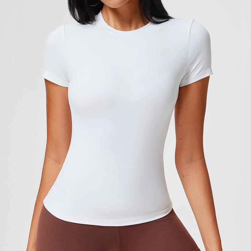 Cai Jue Women s Slim Fit Short Sleeve Yoga Top S - 80-95 lbs