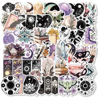 10/50 pezzi bellissimi adesivi per cartoni animati in cristallo magico da strega, laptop, skateboard, auto, moto, telefono, impermeabile, adesivo classico