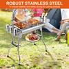 Portable Barbecue Grill Multi-Function Camping Stove Foldable Charcoal Grill with Storage Basket Charcoal BBQ Grill for Camping