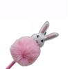 Maydahui Cute Fluffy Stuffed Rabbit Ballpoint Pen Set of 6 Black Ink Stylish Cute Rabbit Animal Gel Pen Stationery Writing Kids Students Office