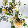 24pcs 3D Bee Decorative Double Glitter Bee Sticker Wall Decor Realistic Shiny Decor Decal For Family Party Classroom Outdoor Theme Decoration