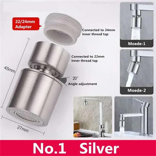 Adjustable 360° Rotary Faucet Splashproof Kitchen Faucet Spray Head Filter Splashback Tap Nozzle Bubbler Kitchen Sink Faucet