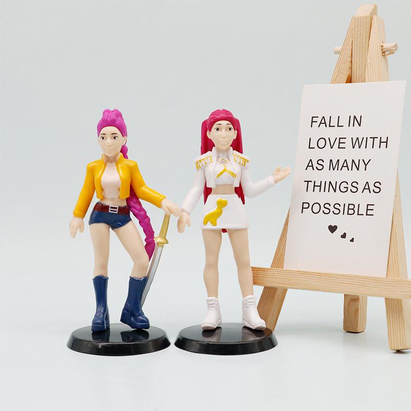 Kpop Demon Hunters Pvc Figurine With Base For Desk Decor Collectible Gift