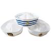 Fashion White Captain Sailor Hat Fancy Cosplay Hat Marine Captain Cap Military Hat for Travel Beach Dance Bar Cosplay