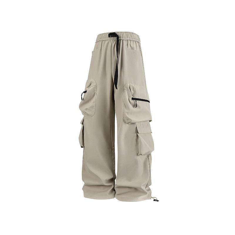 Men's four-season men's overalls solid color quick-drying multi-bag casual pants outdoor hiking pants
